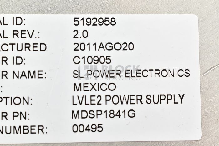 Megページ② 5192958-2 - GE - X-Ray - LVLE2 Power Supply | Block Imaging
